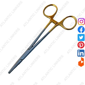 Artery Forceps 6" Straight Hemostat Mosquitoes Gold Plated Handle