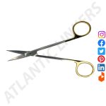 5.5" STRAIGHT SCISSORS WITH TUNGSTEN CARBIDE INSERTS