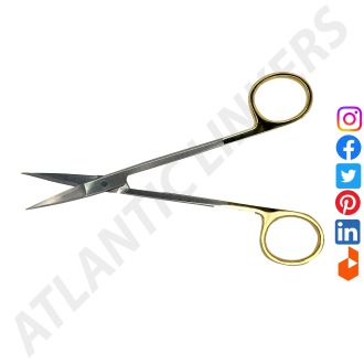 5.5" STRAIGHT SCISSORS WITH TUNGSTEN CARBIDE INSERTS